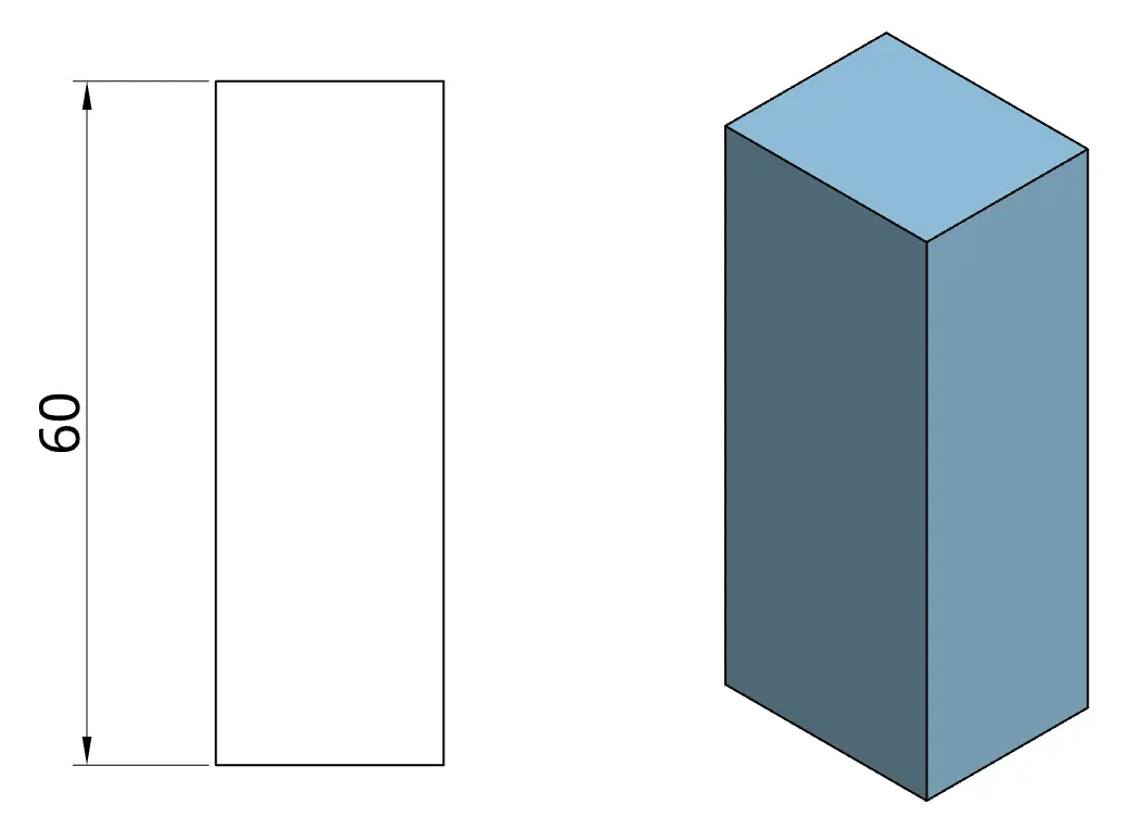 Dimension lines with tolerances on a mechanical drawing in EU-style notation